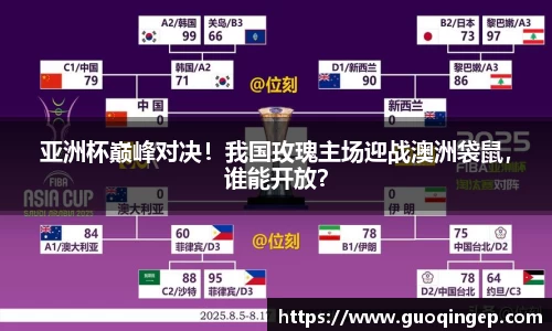 亚洲杯巅峰对决！我国玫瑰主场迎战澳洲袋鼠，谁能开放？